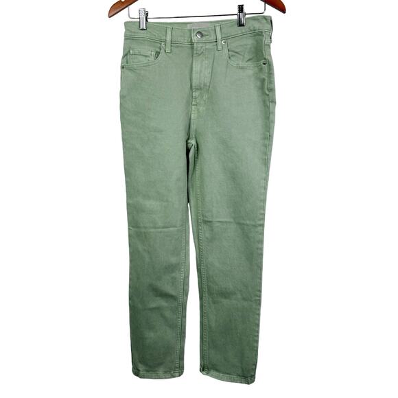 Everlane The Original Cheeky Cropped Green Straight Leg Denim Jeans Size 27 - Picture 6 of 10